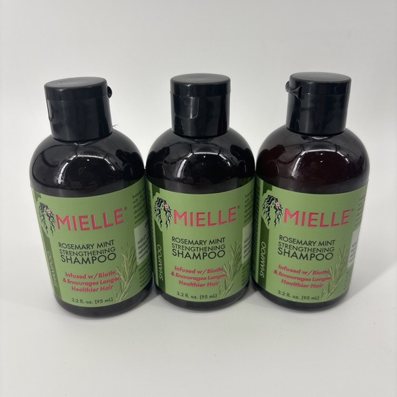 Mielle Other - Lot of 3 NEW Mielle Organics Rosemary Mint Strengthening Shampoo‎ Travel Size